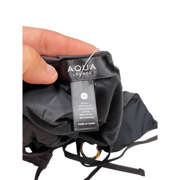 NWT Aqua Swim Women's Sz XS Three-Ring Plunge One Piece Swimsuit - Picture 8 of 9